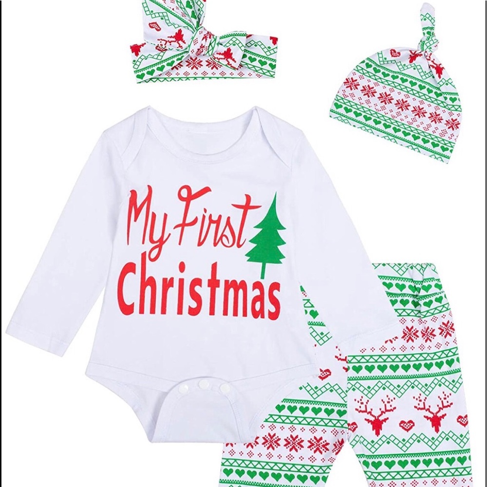 Baby 👶🏽 👧🏽 My First Christmas 🎄Long Sleeve